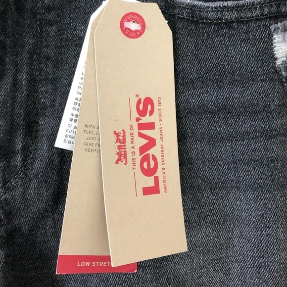 Levi's 721 High Rise Distressed Black Jeans Size 30 - Picture 4 of 9